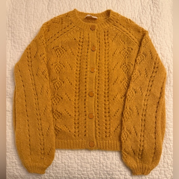 NWOT - Sézane Mario Wool jumper in mustard yellow - size M - Picture 1 of 9